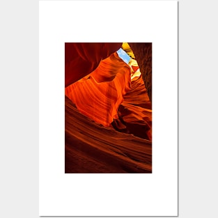 Looking Up from Lower Antelope Canyon - Painterly Posters and Art